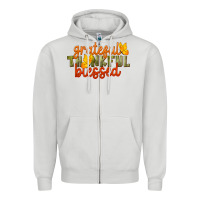 Dove Grey Fall Grateful Thankful Blessed Zipper Hoodie - LillyAllenDesigns