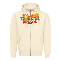 Sandshell Fall Grateful Thankful Blessed Zipper Hoodie - LillyAllenDesigns