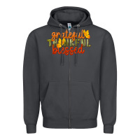 Smoke Fall Grateful Thankful Blessed Zipper Hoodie - LillyAllenDesigns