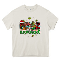 Cream feliz navidad Heavy Core Tee - JahusDesignShop