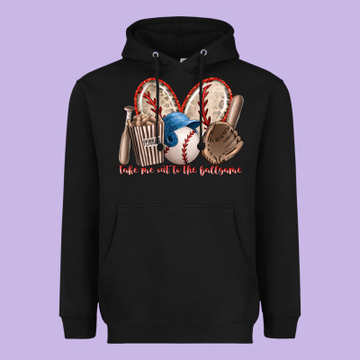 Take Me Out To The Ballgame Heavyweight Hoodie Designed By Racoondesign