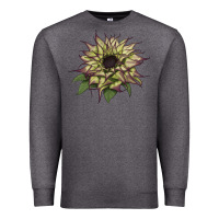 Charcoal Heather sun   fill purple sunflower Premium Sweatshirt - LillyAllenDesigns