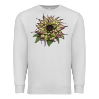 Dove Grey sun   fill purple sunflower Premium Sweatshirt - LillyAllenDesigns