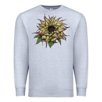Heather Grey sun   fill purple sunflower Premium Sweatshirt - LillyAllenDesigns