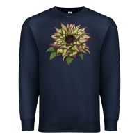Navy sun   fill purple sunflower Premium Sweatshirt - LillyAllenDesigns