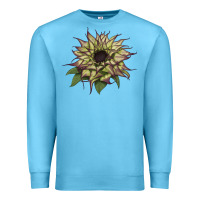 Ocean Blue sun   fill purple sunflower Premium Sweatshirt - LillyAllenDesigns