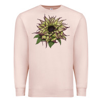 Pale Pink sun   fill purple sunflower Premium Sweatshirt - LillyAllenDesigns
