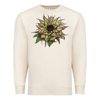 Sandshell sun   fill purple sunflower Premium Sweatshirt - LillyAllenDesigns