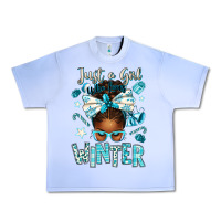 Grape Ice just a girl who loves winter afro messy bun Urban Heavy Tee - texasbilliewilder