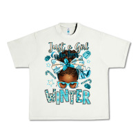 Pistachio just a girl who loves winter afro messy bun Urban Heavy Tee - texasbilliewilder