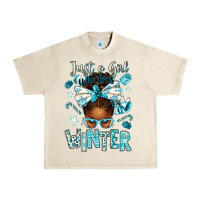 Sandshell just a girl who loves winter afro messy bun Urban Heavy Tee - texasbilliewilder