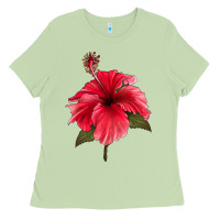 Matcha Puerto Rican Hibiscus Flower Ladies Tee - LillyAllenDesigns