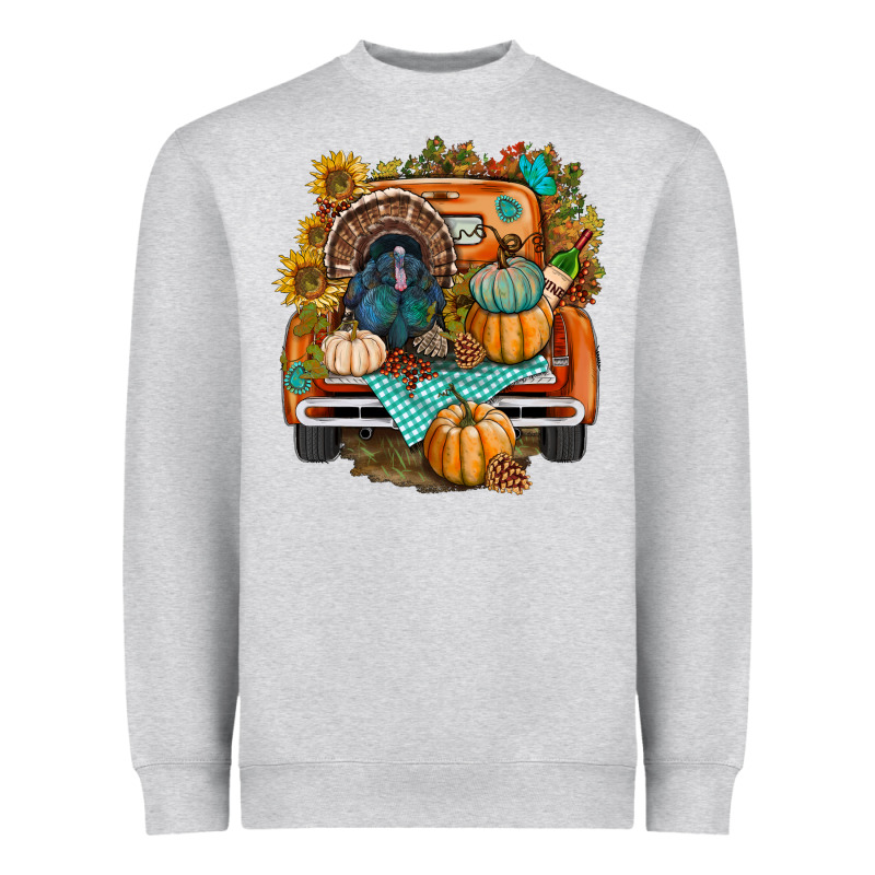 Thanksgiving Truck Bbs Heavyweight Sweatshirt by BundleAndBundleShop | Teevron