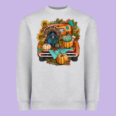 Thanksgiving Truck Bbs Heavyweight Sweatshirt Designed By Bundleandbundleshop