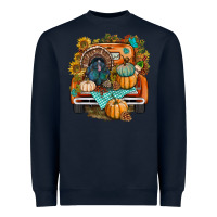 Navy thanksgiving truck bbs Heavyweight Sweatshirt - BundleAndBundleShop