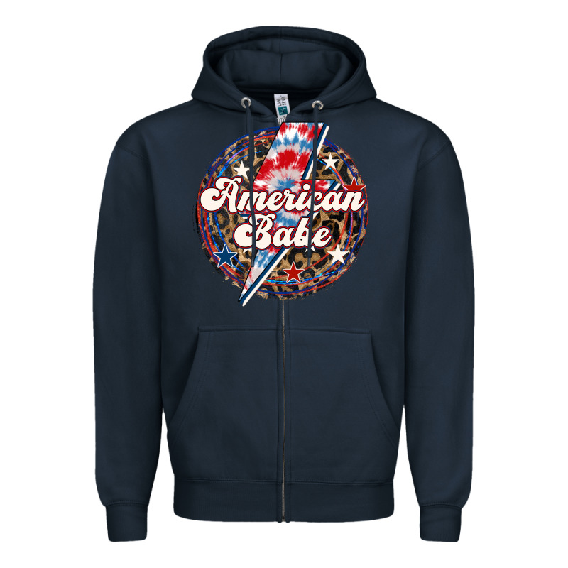 Western American Babe Patriotic Zipper Hoodie by LillyAllenDesigns | Teevron