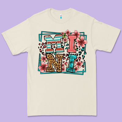 Floral Leopard Frame Mini Premium Tee Designed By Lillyallendesigns