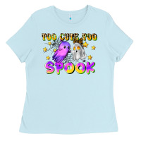 Baby Blue too cute too spook Ladies Tee - LillyAllenDesigns