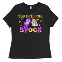 Black too cute too spook Ladies Tee - LillyAllenDesigns