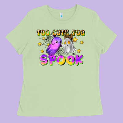 Too Cute Too Spook Ladies Tee Designed By Lillyallendesigns