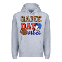 Heather Grey game day vibes Premium Hoodie - BundleAndBundleShop