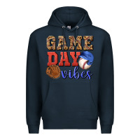 Navy game day vibes Premium Hoodie - BundleAndBundleShop