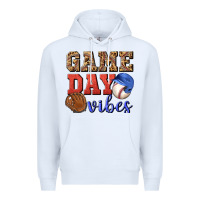 White game day vibes Premium Hoodie - BundleAndBundleShop