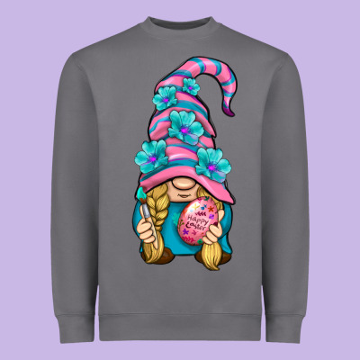 Easter Gnome Heavyweight Sweatshirt Designed By Bundleandbundleshop