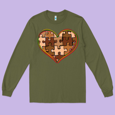 Melanin Skin Tone Heart Black History Long Sleeve Tee Designed By Cowgirlartshop