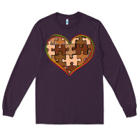 Plum melanin skin tone heart black history Long Sleeve Tee - CowGirlArtShop
