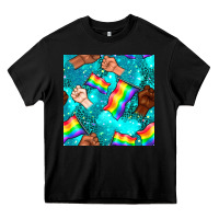 Black Pride lgbtq hands with flag seamless pattern Heavy Core Tee - BundleAndBundleShop