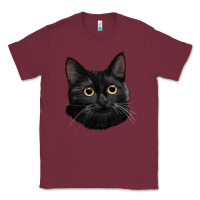 Burgundy Bombay Cat Face Classic Tee - LillyAllenDesigns