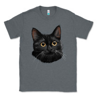 Charcoal Heather Bombay Cat Face Classic Tee - LillyAllenDesigns