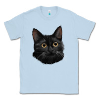 Dusty Blue Bombay Cat Face Classic Tee - LillyAllenDesigns