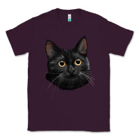 Plum Bombay Cat Face Classic Tee - LillyAllenDesigns