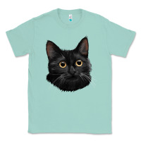 Seafoam Bombay Cat Face Classic Tee - LillyAllenDesigns