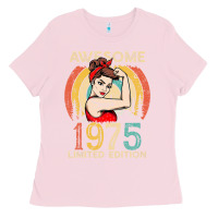 Bubblegum Pink Vintage 1975 Birthday Gift For Women - 47 Year Old Birthday Ladies Tee - lanVoArt
