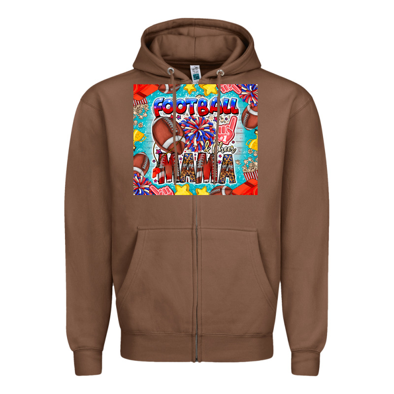 Football Mama Zipper Hoodie by CowhideDigitalArt | Teevron