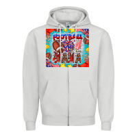 Dove Grey Football Mama Zipper Hoodie - CowhideDigitalArt