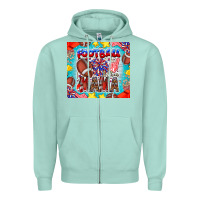 Seafoam Football Mama Zipper Hoodie - CowhideDigitalArt