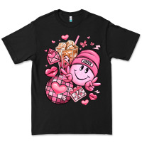 Black retro valentines day Premium Tee - LillyAllenDesigns