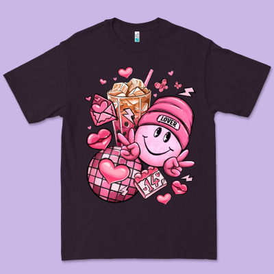 Retro Valentines Day Premium Tee Designed By Lillyallendesigns