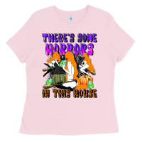 Bubblegum Pink there's some horrors in this house Ladies Tee - LillyAllenDesigns