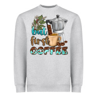 Heather Grey coffee cups but first coffee bbs Heavyweight Sweatshirt - BundleAndBundleShop