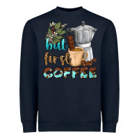 Navy coffee cups but first coffee bbs Heavyweight Sweatshirt - BundleAndBundleShop