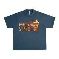 Midnight Navy my blood type is pumpkin spice Urban Heavy Tee - NancyCooperArtShop
