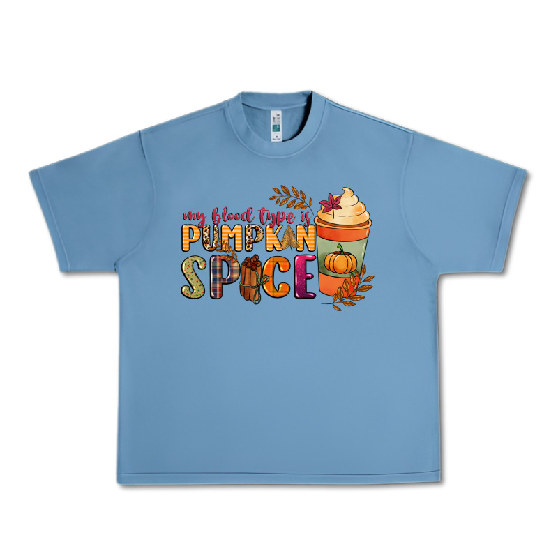 My Blood Type Is Pumpkin Spice Urban Heavy Tee by NancyCooperArtShop | Teevron