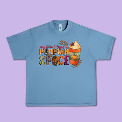 My Blood Type Is Pumpkin Spice Urban Heavy Tee Designed By Nancycooperartshop