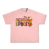 Salmon my blood type is pumpkin spice Urban Heavy Tee - NancyCooperArtShop