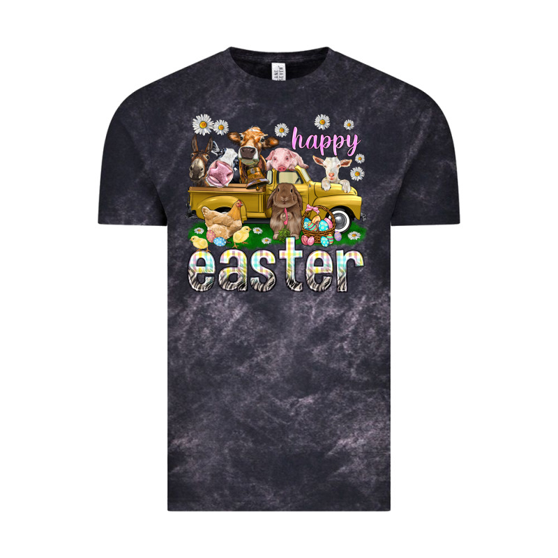 Happy Easter Truck With Farm Animals Vintage Tee by NancyCooperArtShop | Teevron